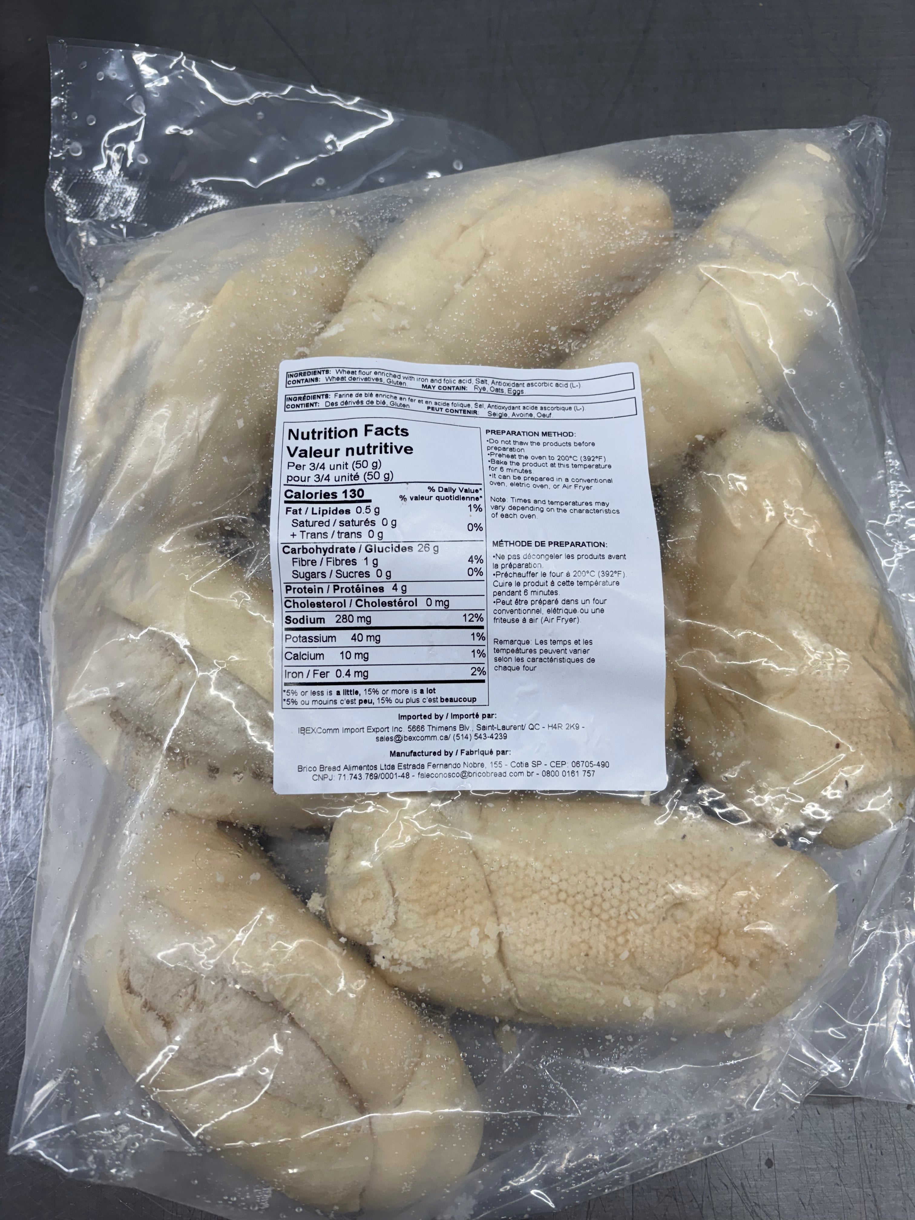 Pão Frances congelé 520g