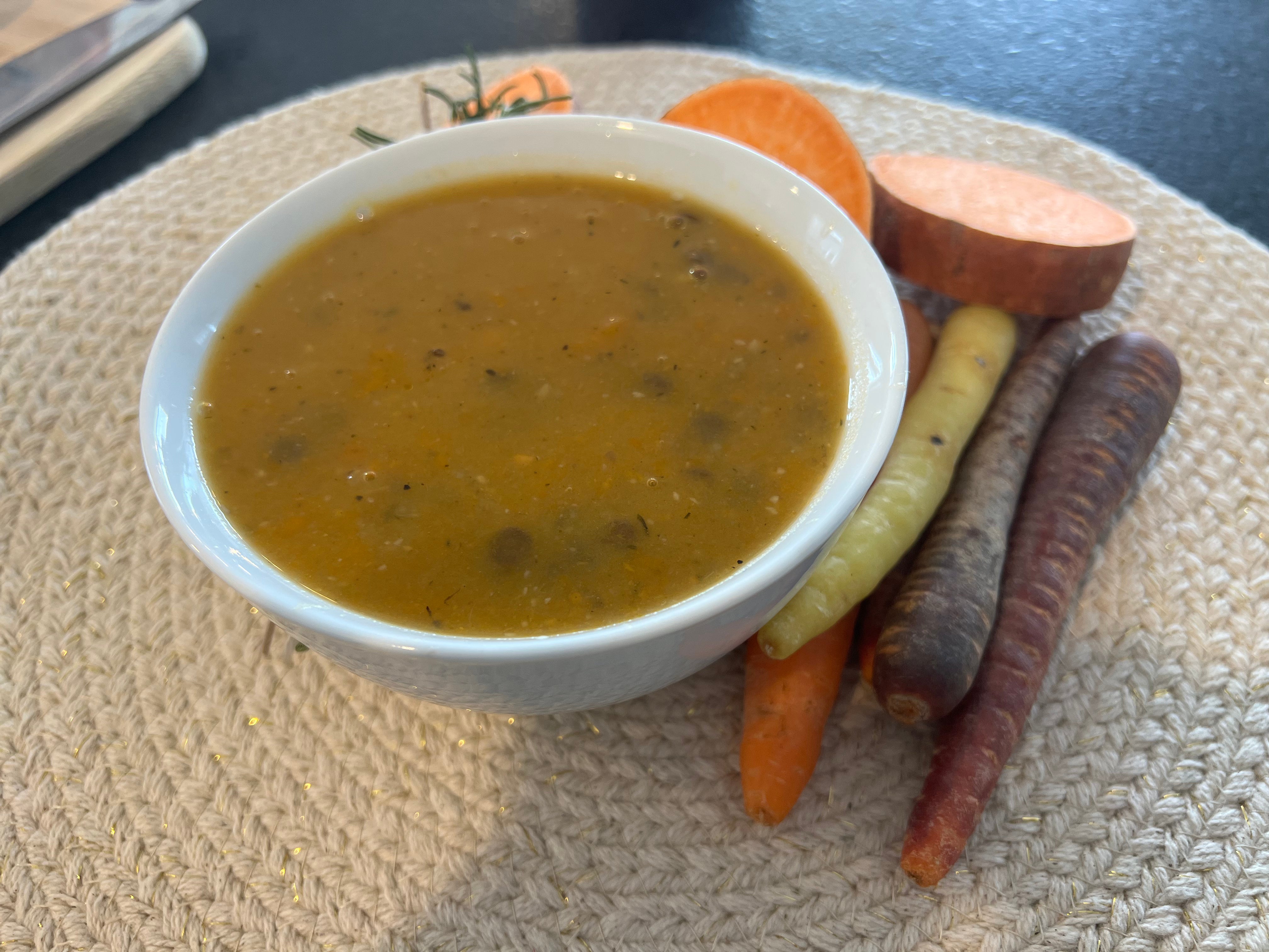 Carrot with lentils 