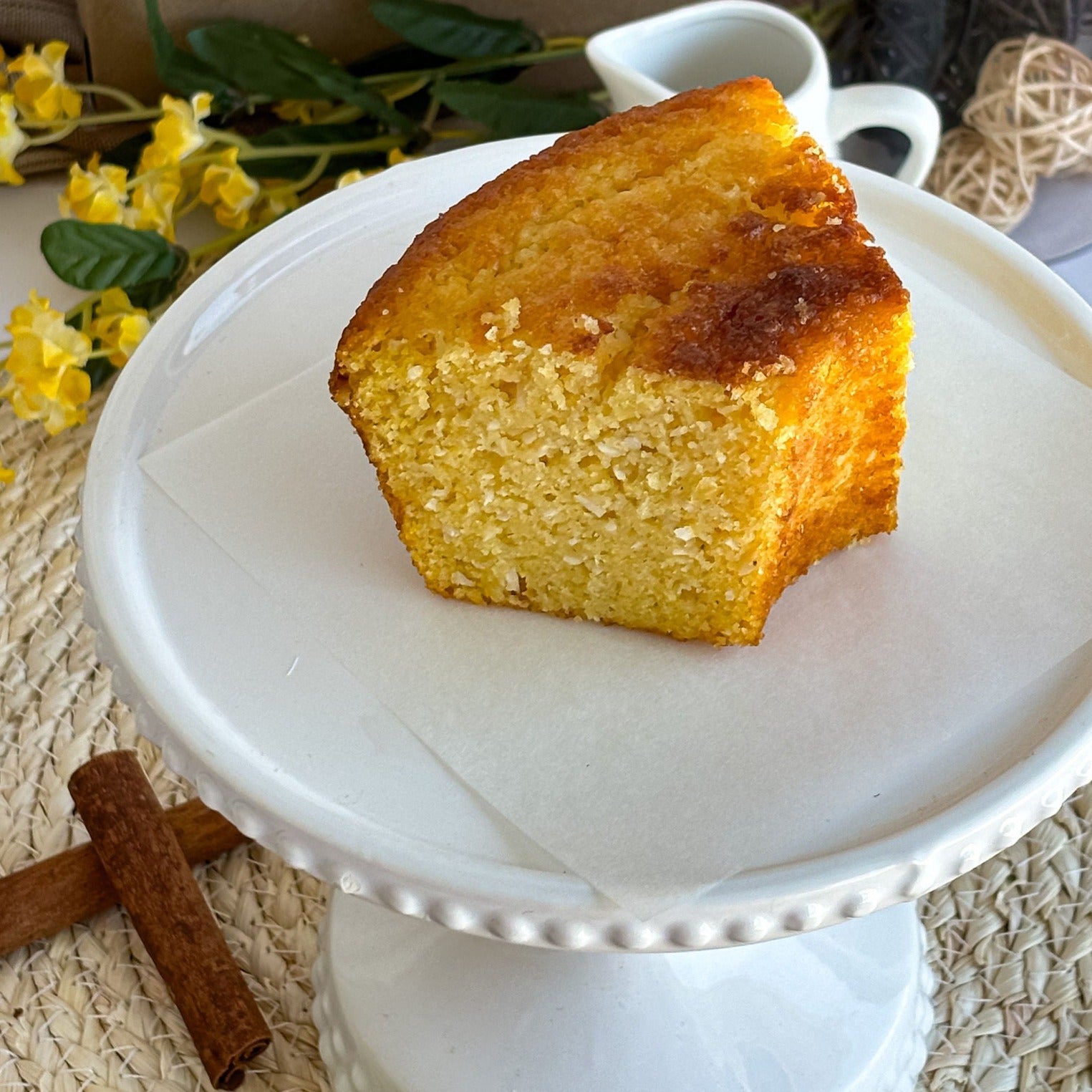 Gâteau au maïs et noix de coco