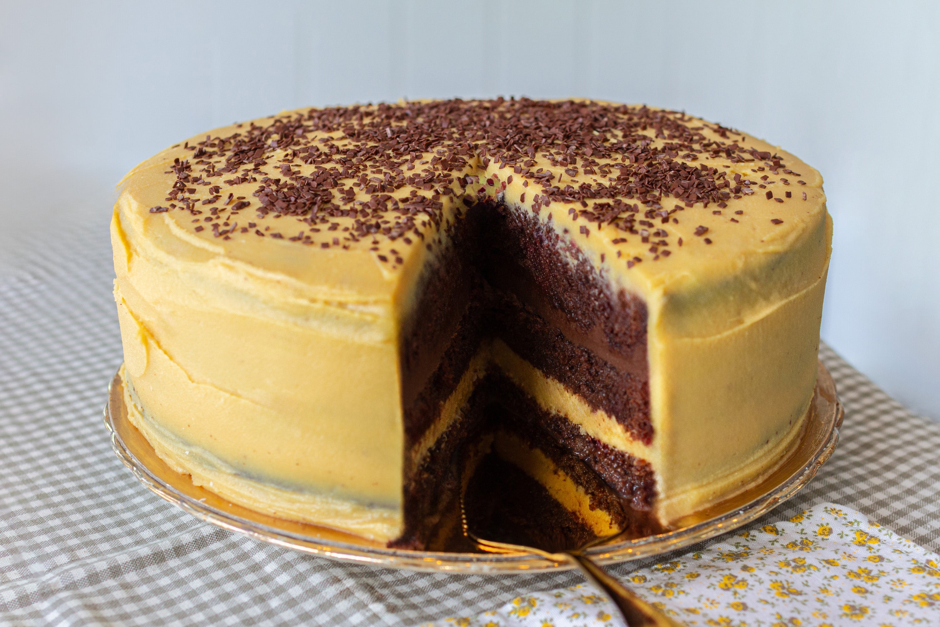 Gâteau au chocolat et fruit de la passion