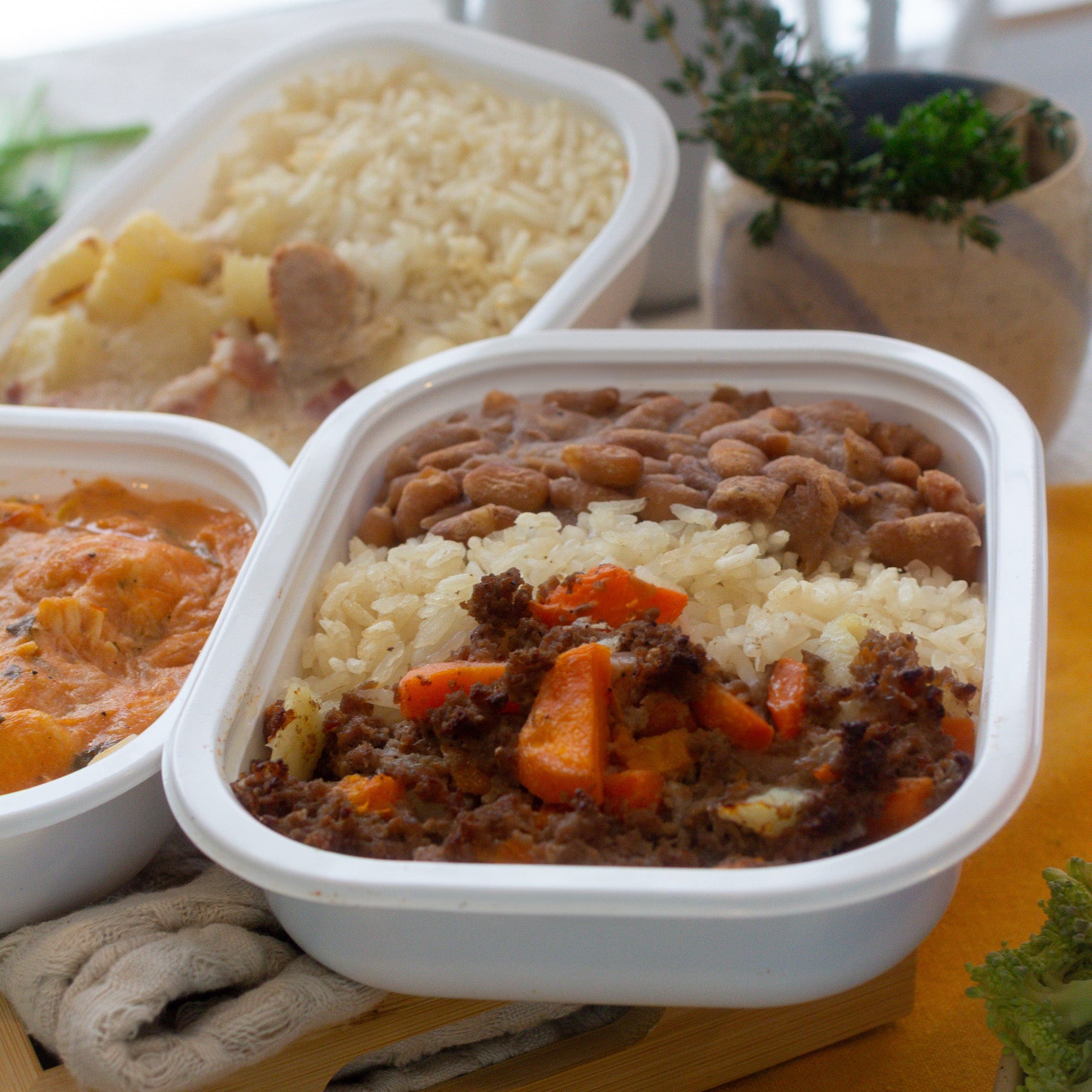 Assiette de bœuf et haricots