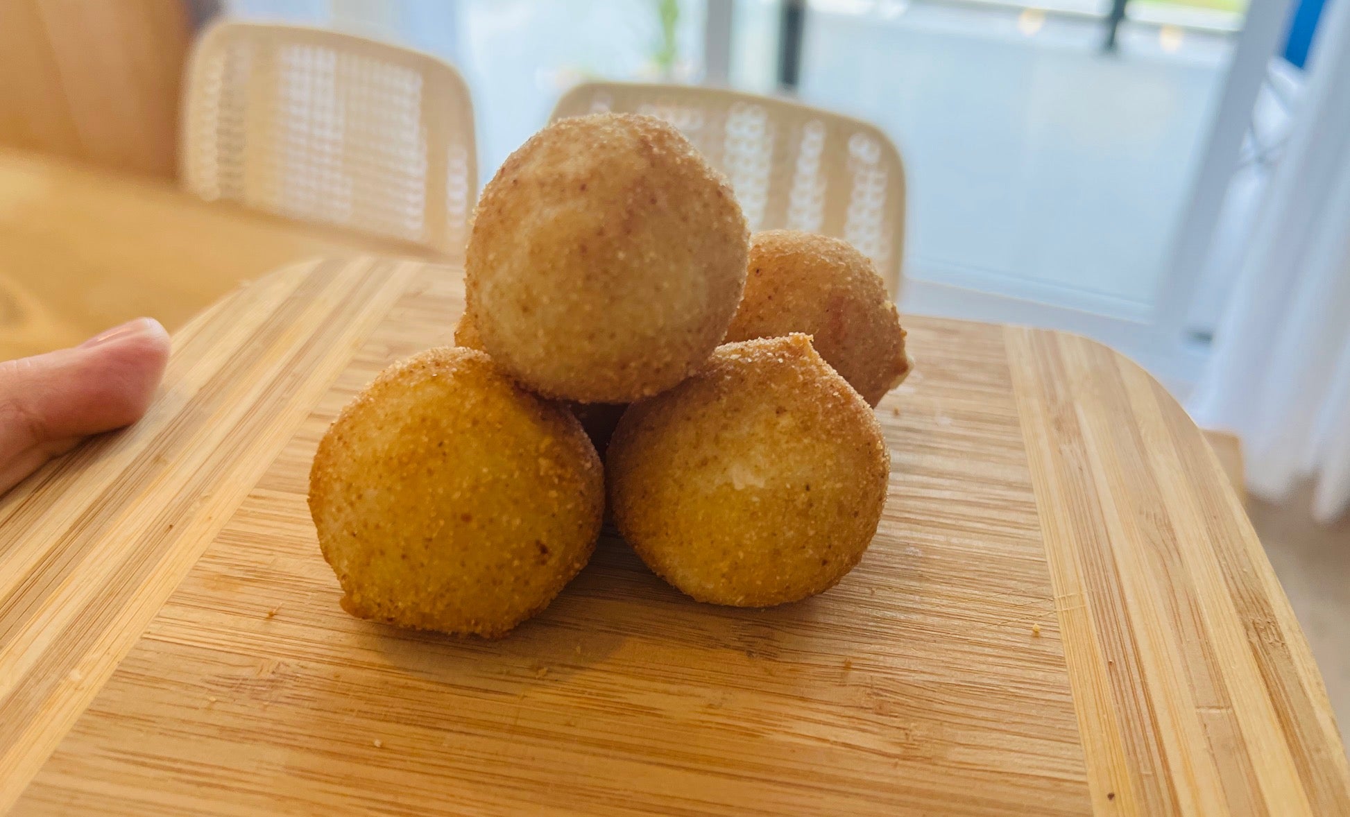 Croquettes au maïs et fromage  - Bolinha de milho com queijo