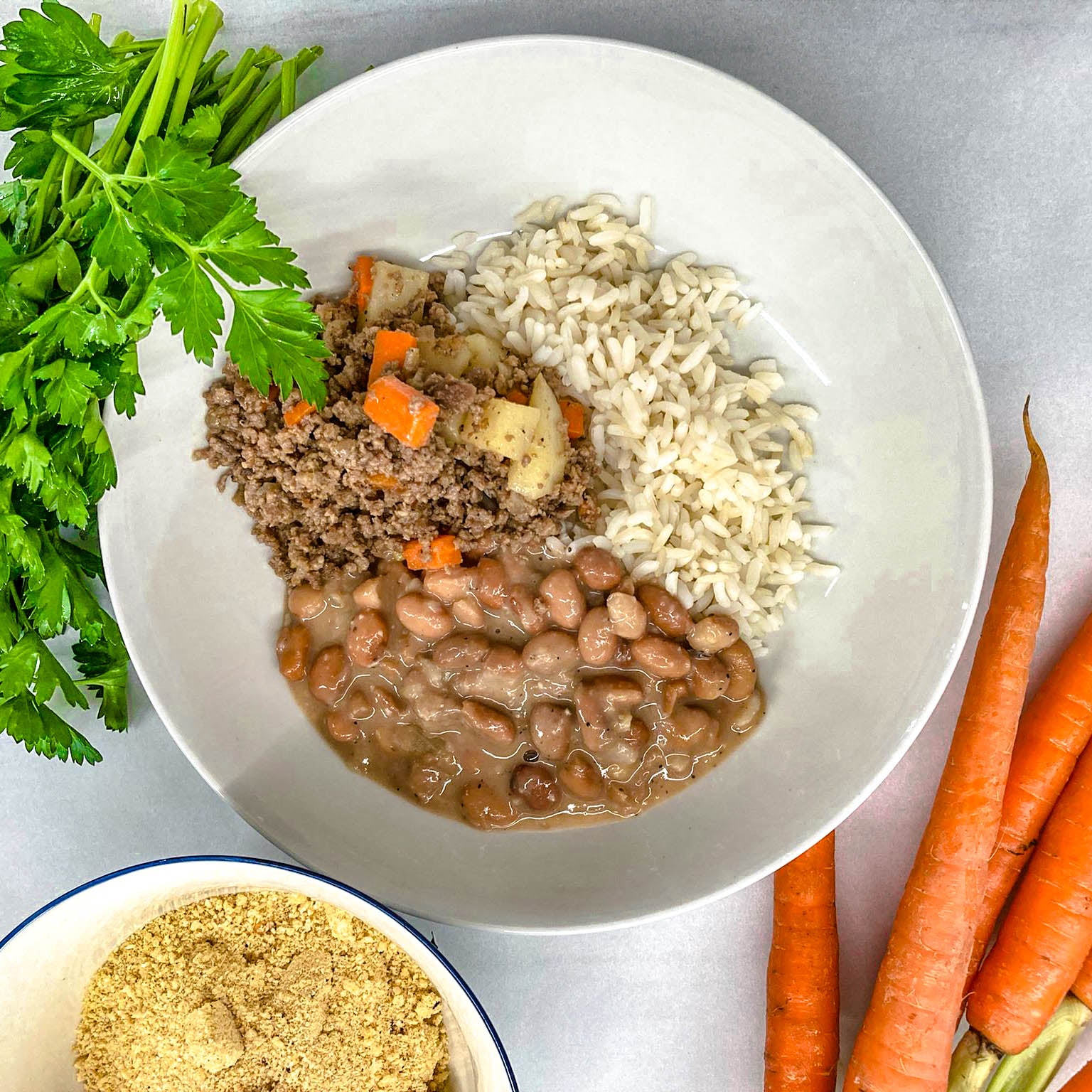 Assiette de bœuf et haricots