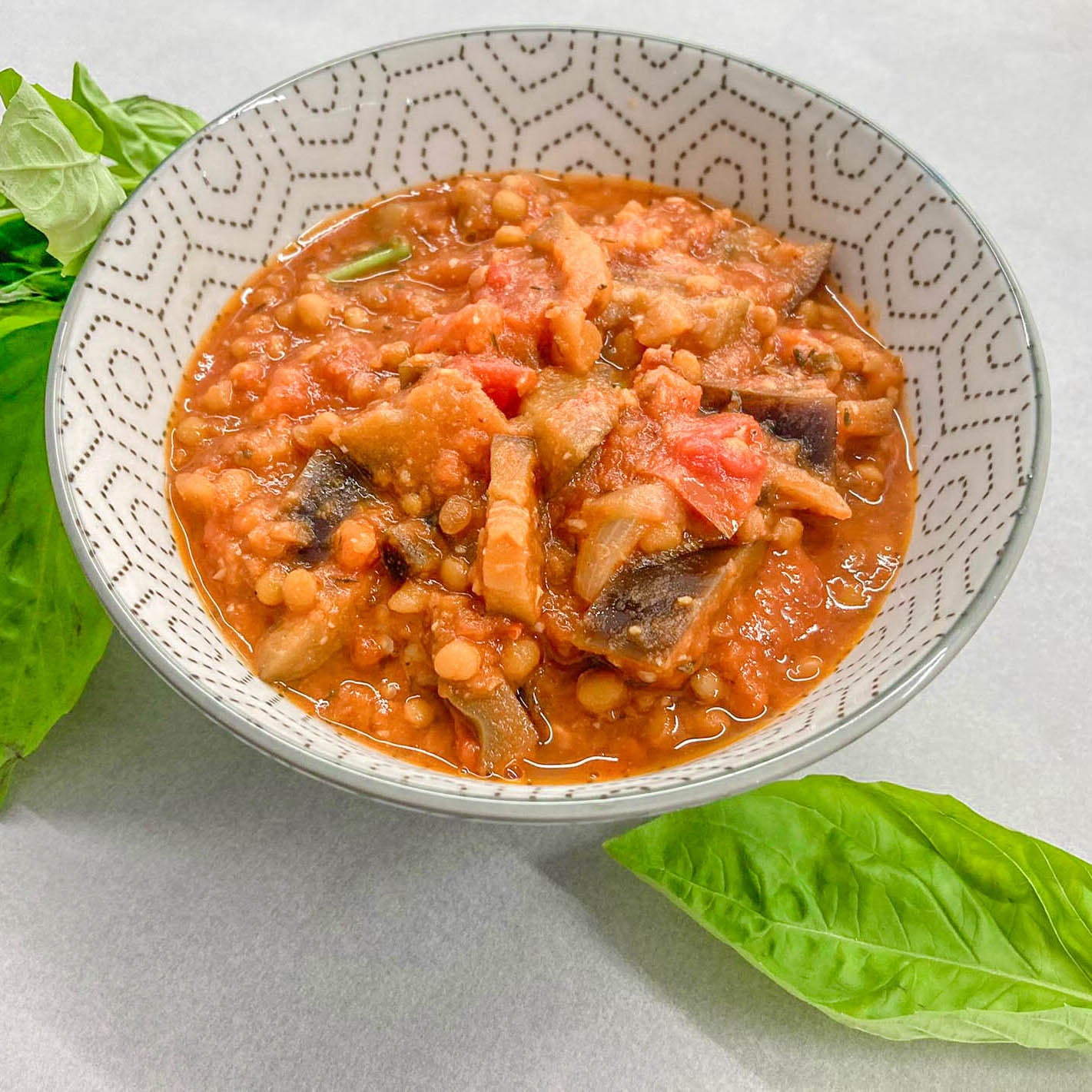 Lentils and eggplant stew